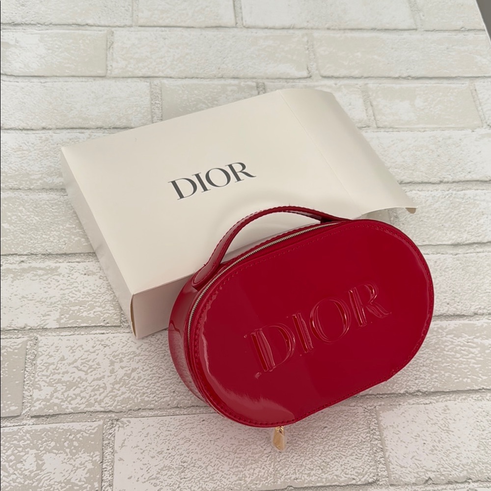 Dior Red Cosmetic Bag